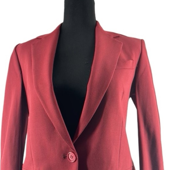 Theory suit blazer dress pants burgandy career business blazer sz 2 pants sz 0 - Picture 12 of 16